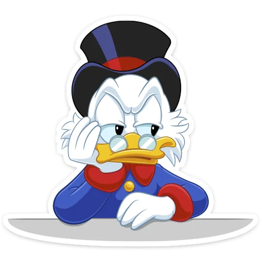 😮‍💨 Стикер «Скрудж МакДак» для Telegram
