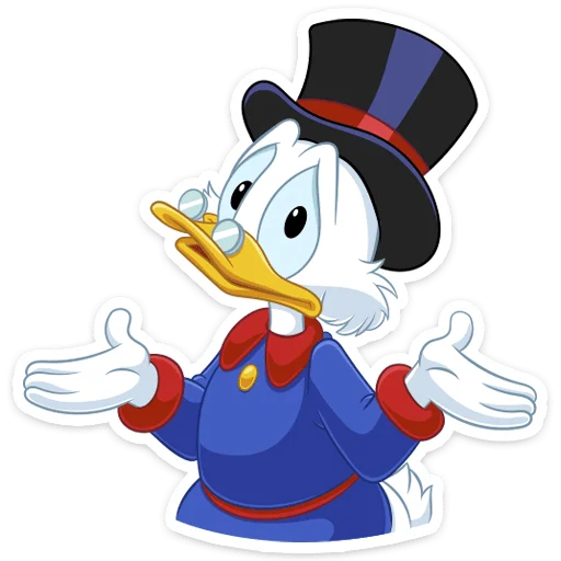 🤷‍♂️ Стикер «Скрудж МакДак» для Telegram