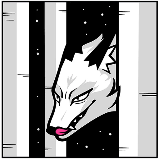 😋 Стикер «Хищный Лис Без Текста» для Telegram