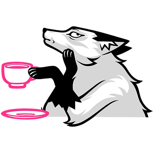 ☕️ Стикер «Хищный Лис Без Текста» для Telegram