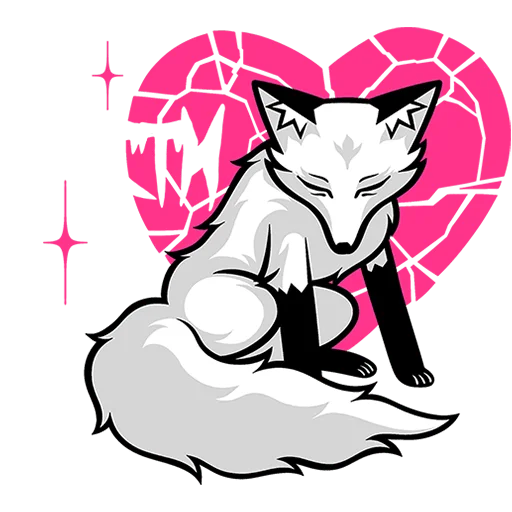 😔 Стикер «Хищный Лис Без Текста» для Telegram