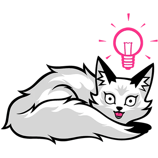 💡 Стикер «Хищный Лис Без Текста» для Telegram