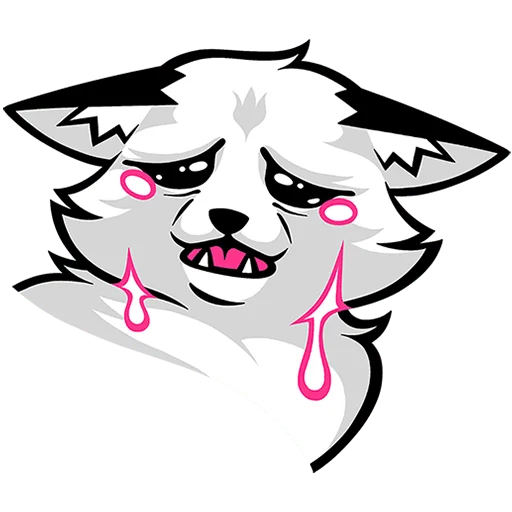 😭 Стикер «Хищный Лис Без Текста» для Telegram