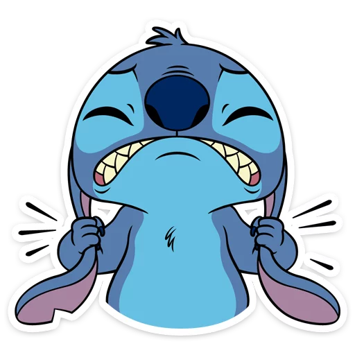 😬 Стикер «Стич в свитере» для Telegram
