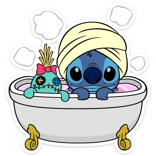 🛁 Стикер «Стич в свитере» для Telegram