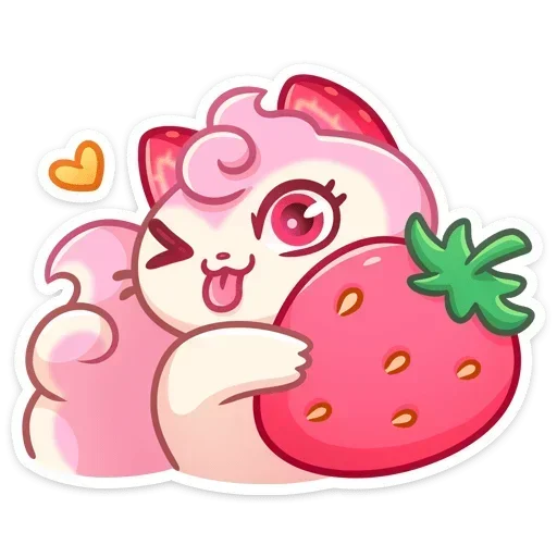😉 Стикер «Клубничка Душечка» для Telegram