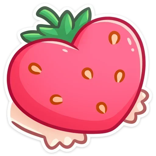 ❤️ Стикер «Клубничка Душечка» для Telegram
