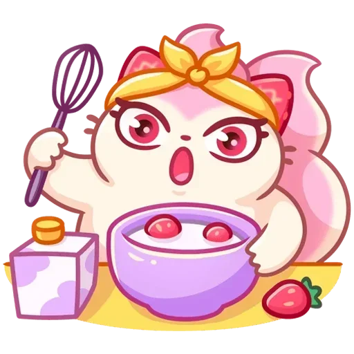 🧑‍🍳 Стикер «Клубничка Душечка Без Текста» для Telegram