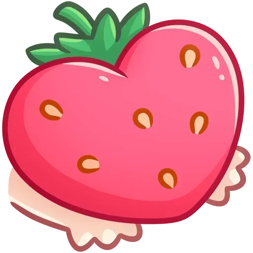 ❤️ Стикер «Клубничка Душечка Без Текста» для Telegram