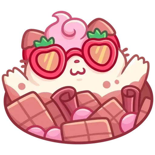 🍫 Стикер «Клубничка Душечка Без Текста» для Telegram
