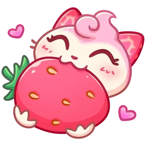 😋 Стикер «Клубничка Душечка Без Текста» для Telegram