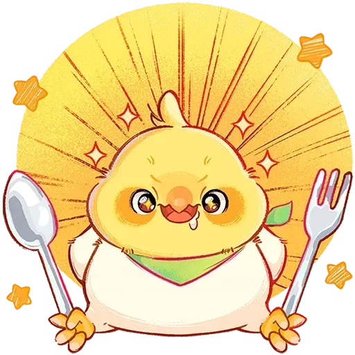 🍽 Стикер «Лучик Без Текста» для Telegram