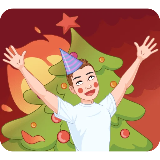 🎄 Стикер «Зимний vmoji Без Текста» для Telegram