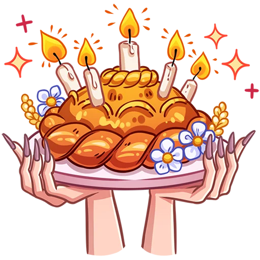 🎂 Стикер «Яга Константиновна без текста» для Telegram