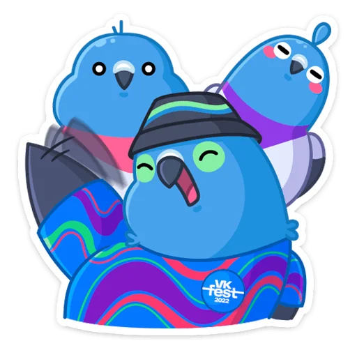 Стикерпак Фестивальные голуби для Telegram