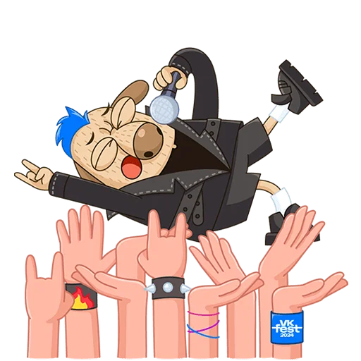 🤘 Стикер «VK Fest 2024 Без текста» для Telegram