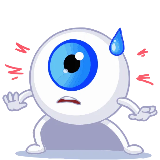 😰 Эмодзи «Глазки Без Текста» для Telegram
