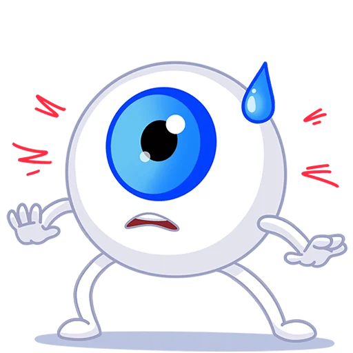 😰 Стикер «Глазки Без Текста» для Telegram