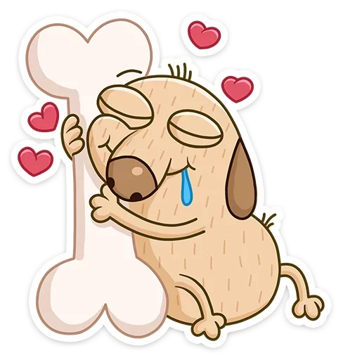🥰 Стикер «Дигги и Зак» для Telegram