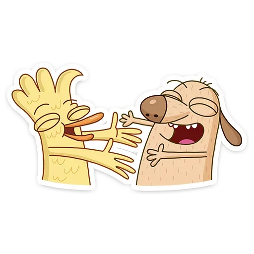 Стикерпак Дигги и Зак для Telegram