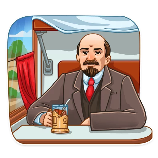 🚞 Стикер «Lenin» для Telegram