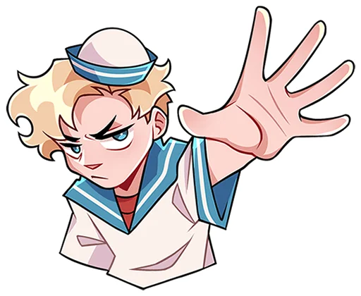 🖐 Стикер «Матрос Владик без надписей» для Telegram