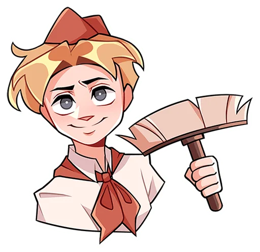 🧹 Стикер «Пионер Владик без надписей» для Telegram