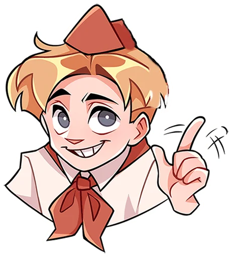 ☝ Стикер «Пионер Владик без надписей» для Telegram