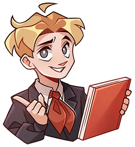 👍 Стикер «Школьник Владик без надписей» для Telegram