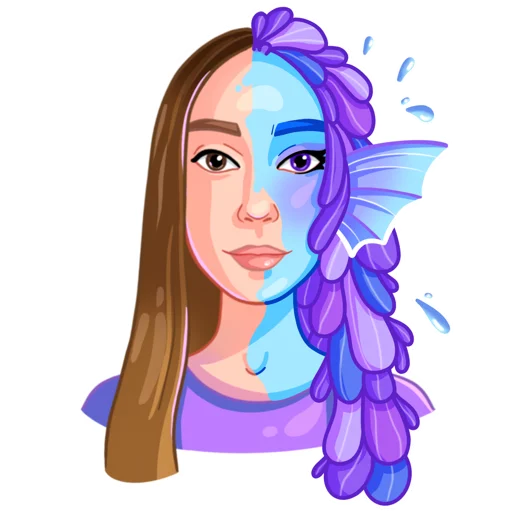 🧜‍♀️ Стикер «Стикерпак художницы» для Telegram