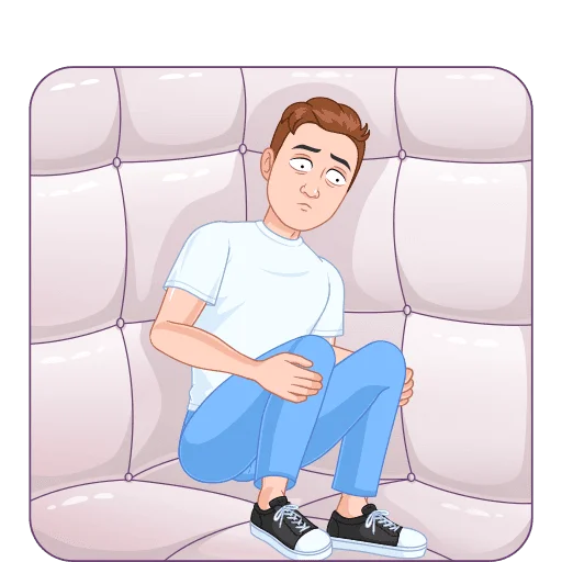 😔 Стикер «Интеллигентный vmoji Без Текста» для Telegram