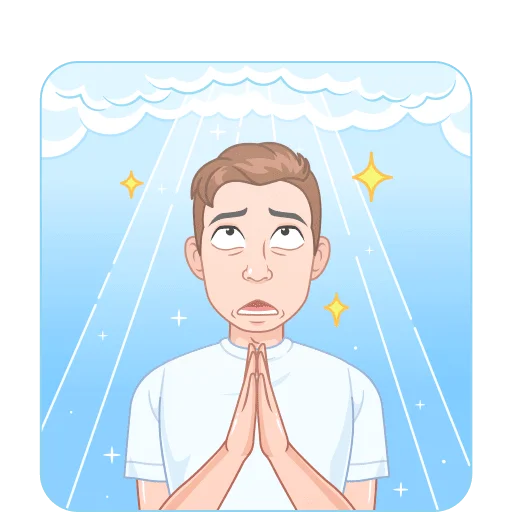 🙏 Стикер «Интеллигентный vmoji Без Текста» для Telegram
