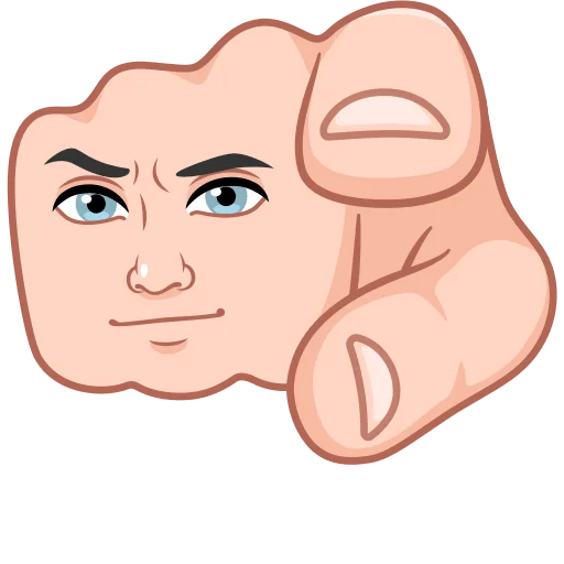 🫵 Стикер «Интеллигентный vmoji Без Текста» для Telegram