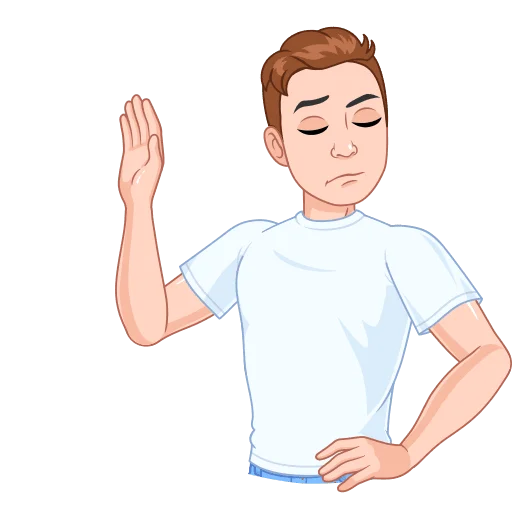 🙅‍♂️ Стикер «Интеллигентный vmoji Без Текста» для Telegram