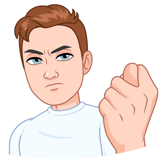 🖕 Стикер «Интеллигентный vmoji Без Текста» для Telegram