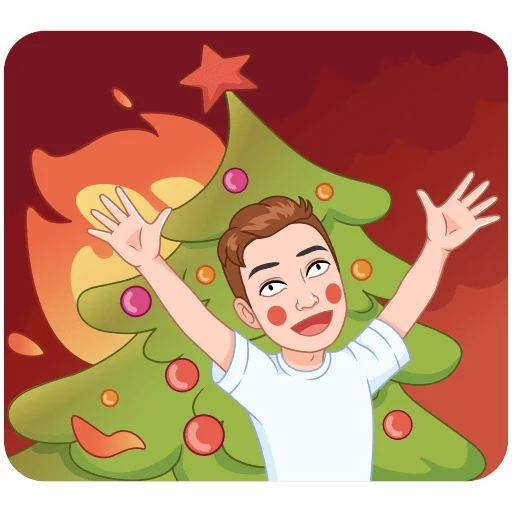 🎄 Стикер «Зимний vmoji» для Telegram