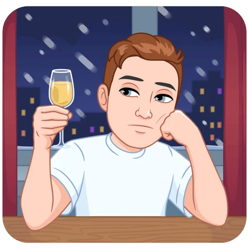 🥂 Стикер «Зимний vmoji» для Telegram