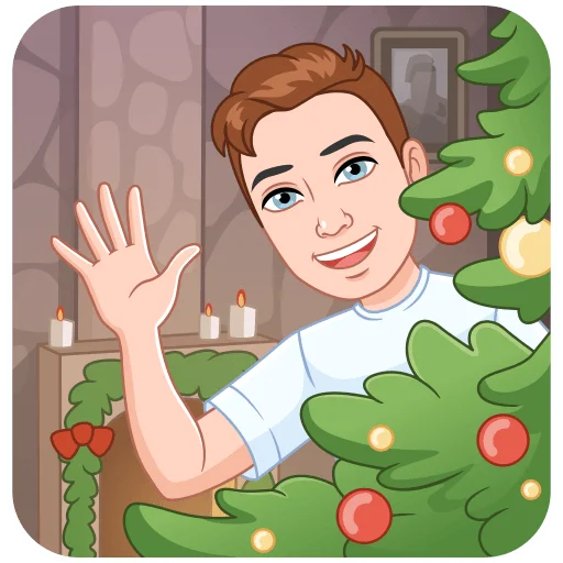 👋 Стикер «Зимний vmoji» для Telegram