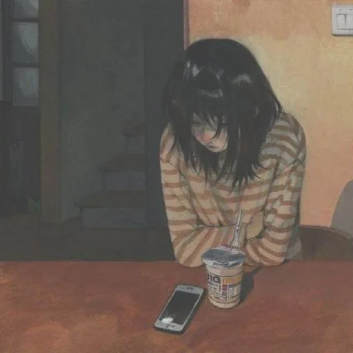 😔 Стикер «૮₍˶ •. • ⑅₎ა» для Telegram