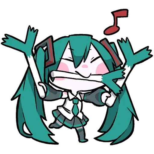 🥳 Стикер «LINEHatsune & KagamineBlackencir» для Telegram