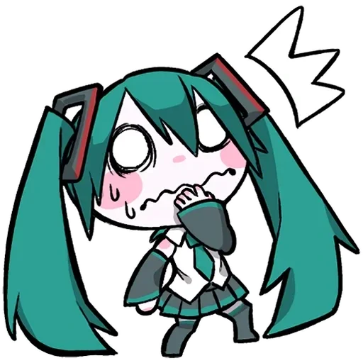 😰 Стикер «LINEHatsune & KagamineBlackencir» для Telegram