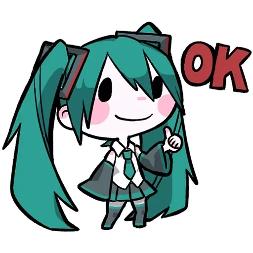 👍 Стикер «LINEHatsune & KagamineBlackencir» для Telegram