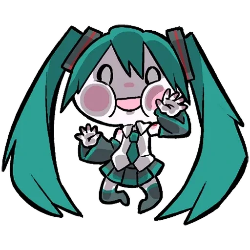 😜 Стикер «LINEHatsune & KagamineBlackencir» для Telegram