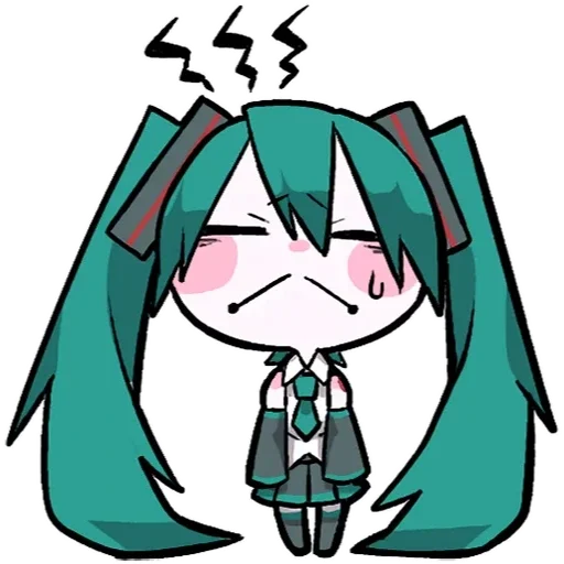 😖 Стикер «LINEHatsune & KagamineBlackencir» для Telegram