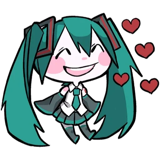 🥰 Стикер «LINEHatsune & KagamineBlackencir» для Telegram