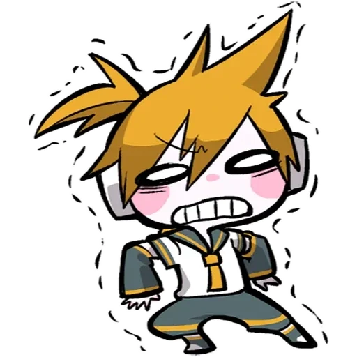 😰 Стикер «LINEHatsune & KagamineBlackencir» для Telegram