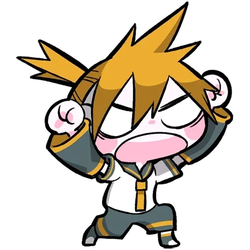 😡 Стикер «LINEHatsune & KagamineBlackencir» для Telegram