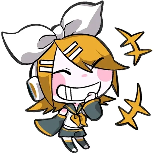 😆 Стикер «LINEHatsune & KagamineBlackencir» для Telegram