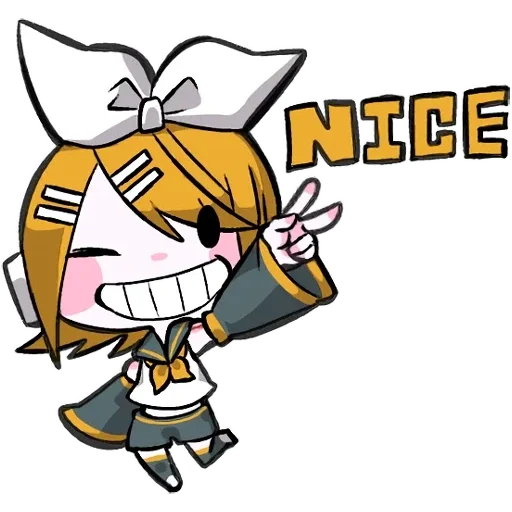 👍 Стикер «LINEHatsune & KagamineBlackencir» для Telegram