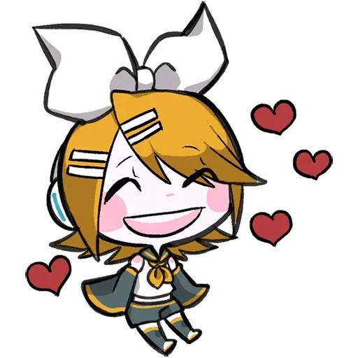 🥰 Стикер «LINEHatsune & KagamineBlackencir» для Telegram